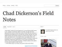 Tablet Screenshot of fieldnotes.chaddickerson.com